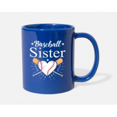 Baseball Sister Royal Blue Mugs